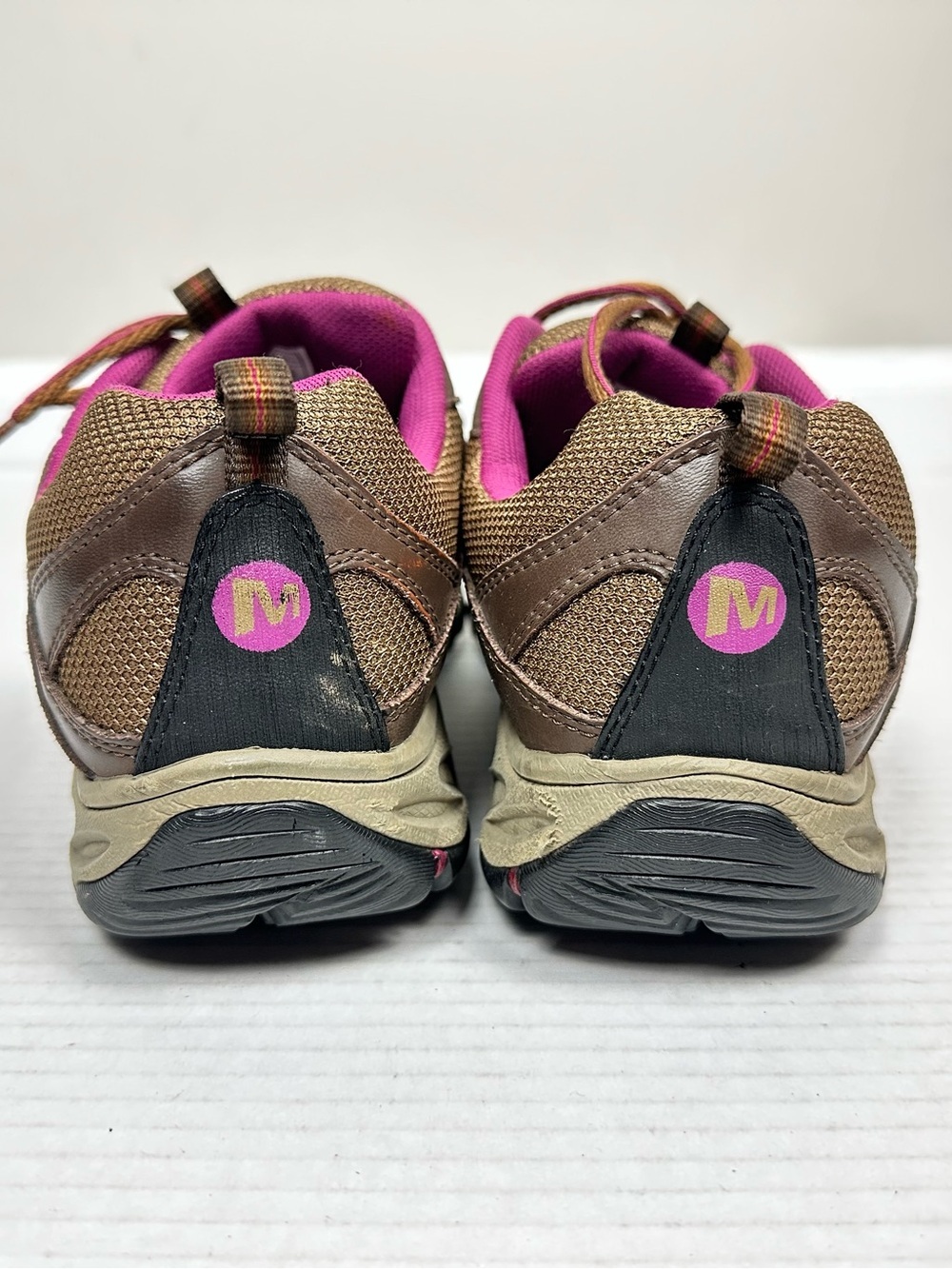 Merrell J55690 Otter Brown Pink Mesh Waterproof Hiking Trail Shoes Women's 9.0 - Picture 2 of 9